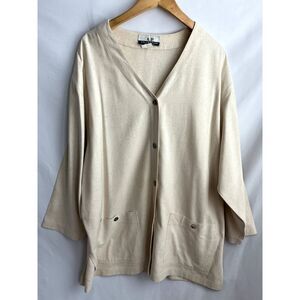 Vintage A.P. Collection Cream Lagenlook Shirt Plus Size 1X Natural Minimalist